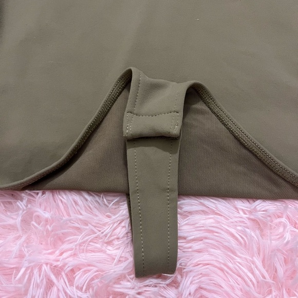 Free People Khaki V-Neck Bodysuit - Picture 2 of 3